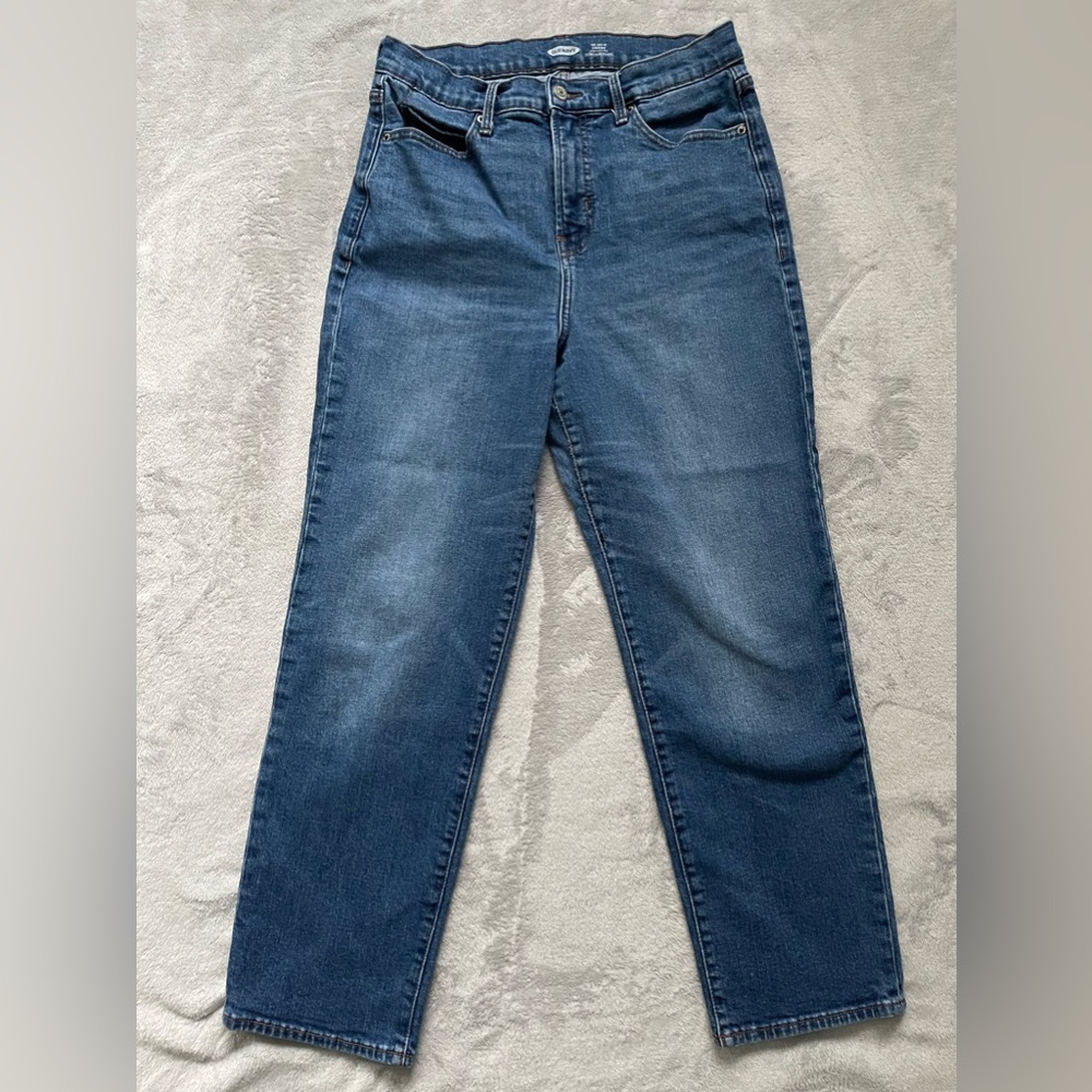 Old Navy Sky High Straight Leg Jeans